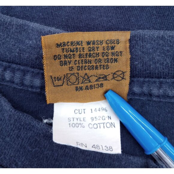 Nutmeg Dallas Cowboy TShirt Navy Large NFL Football Locker 90s Single Stitch Vtg - Picture 9 of 12